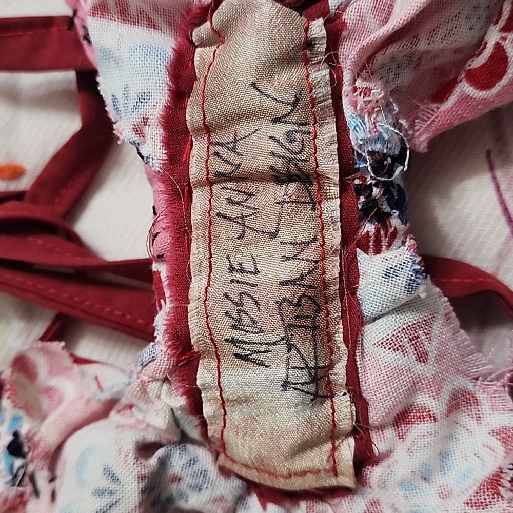 JABOT Slow Stitching 💞🩷🩷🩷BOW IN  FEEDSACK  TEXTILE NWT - Picture 14 of 16